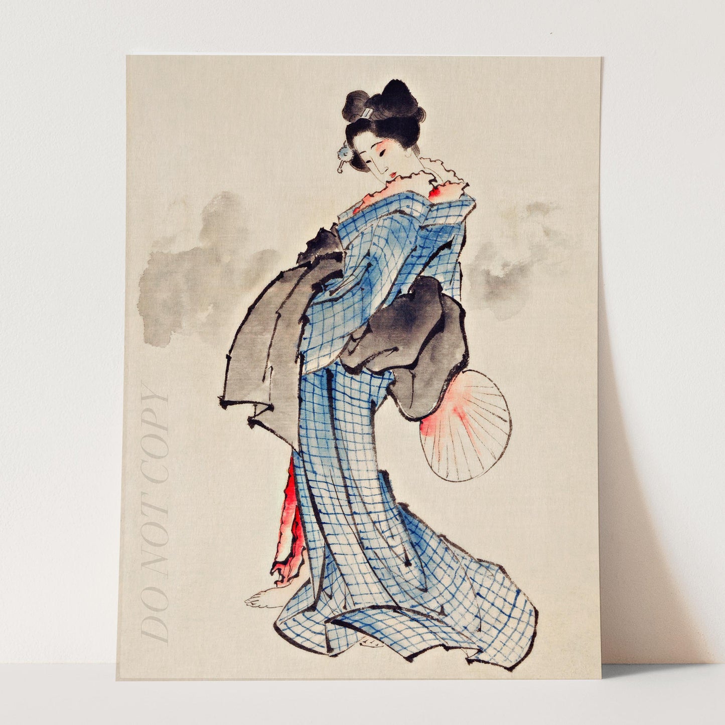 Woman, Full-Length Portrait by Hokusai