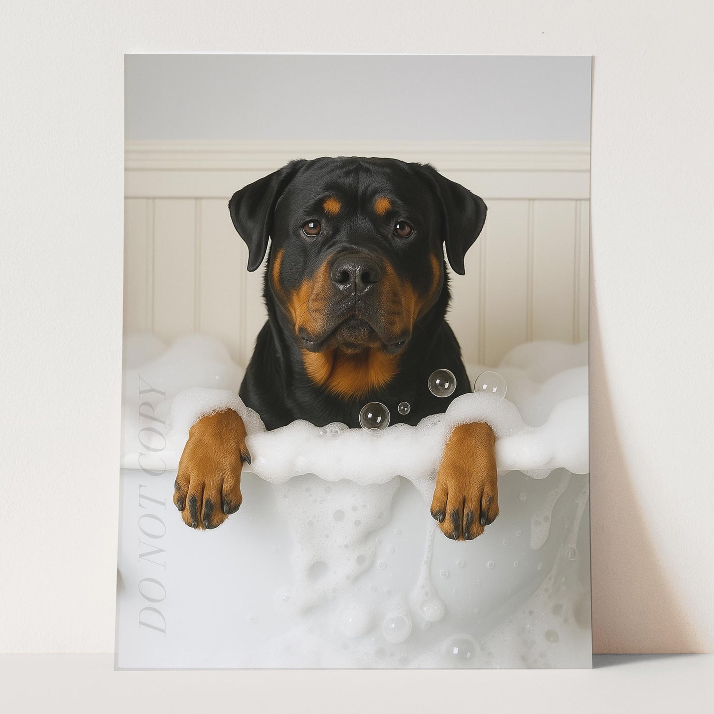Rottweiler Dog Bubble Bath