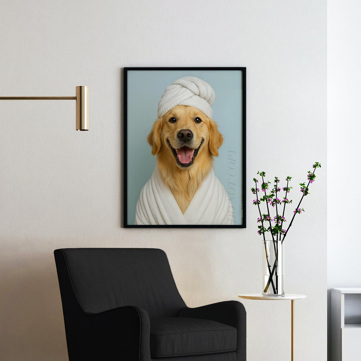 Golden Retriever Dog Bath Towel