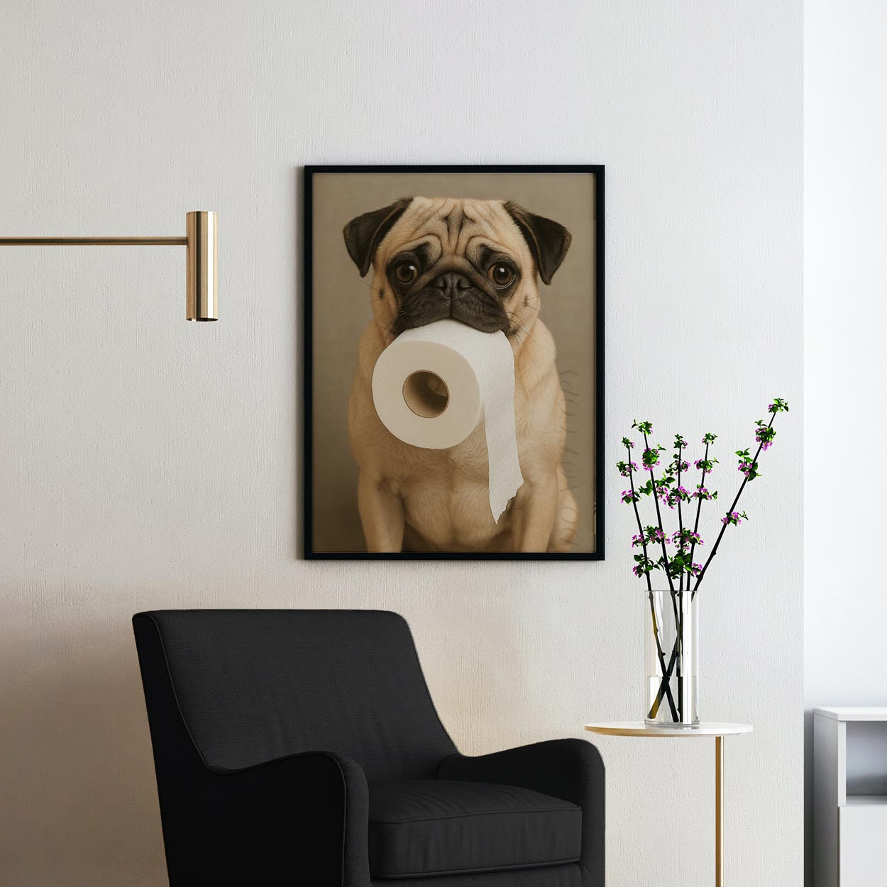 Pug Dog Toilet Paper