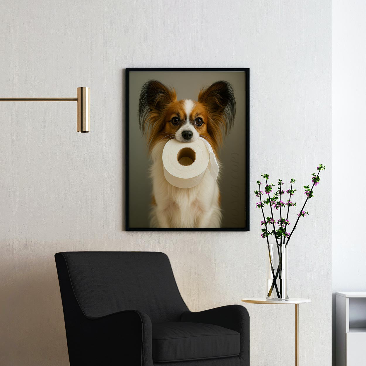 Papillon Dog Toilet Paper