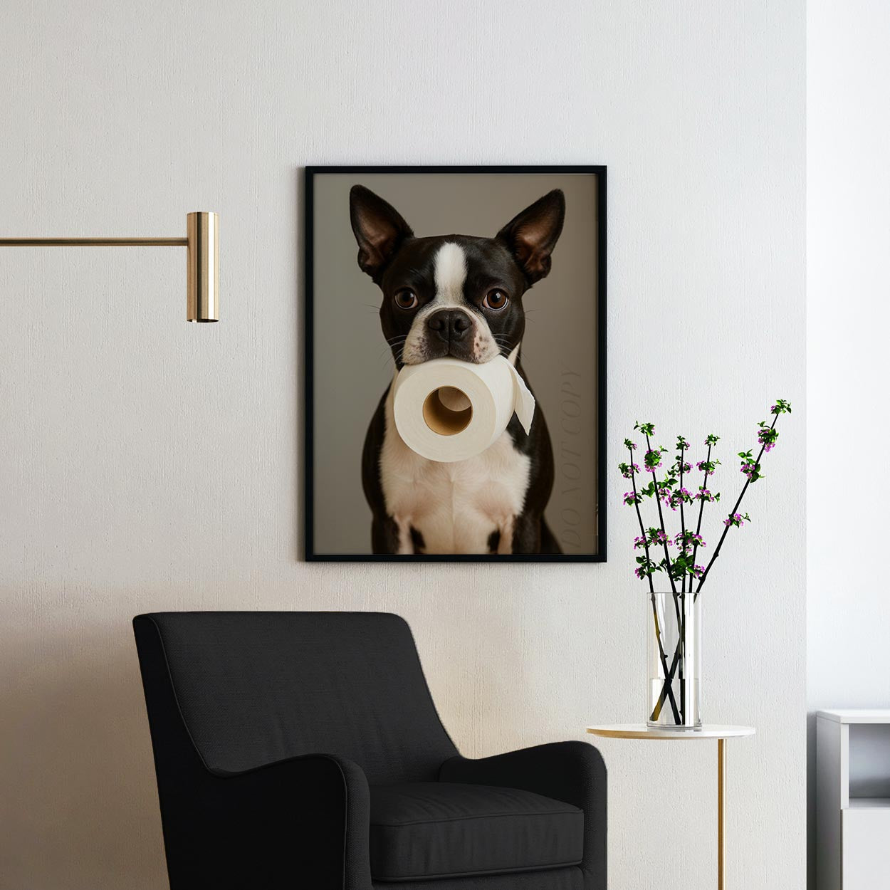 Boston Terrier Dog Toilet Paper