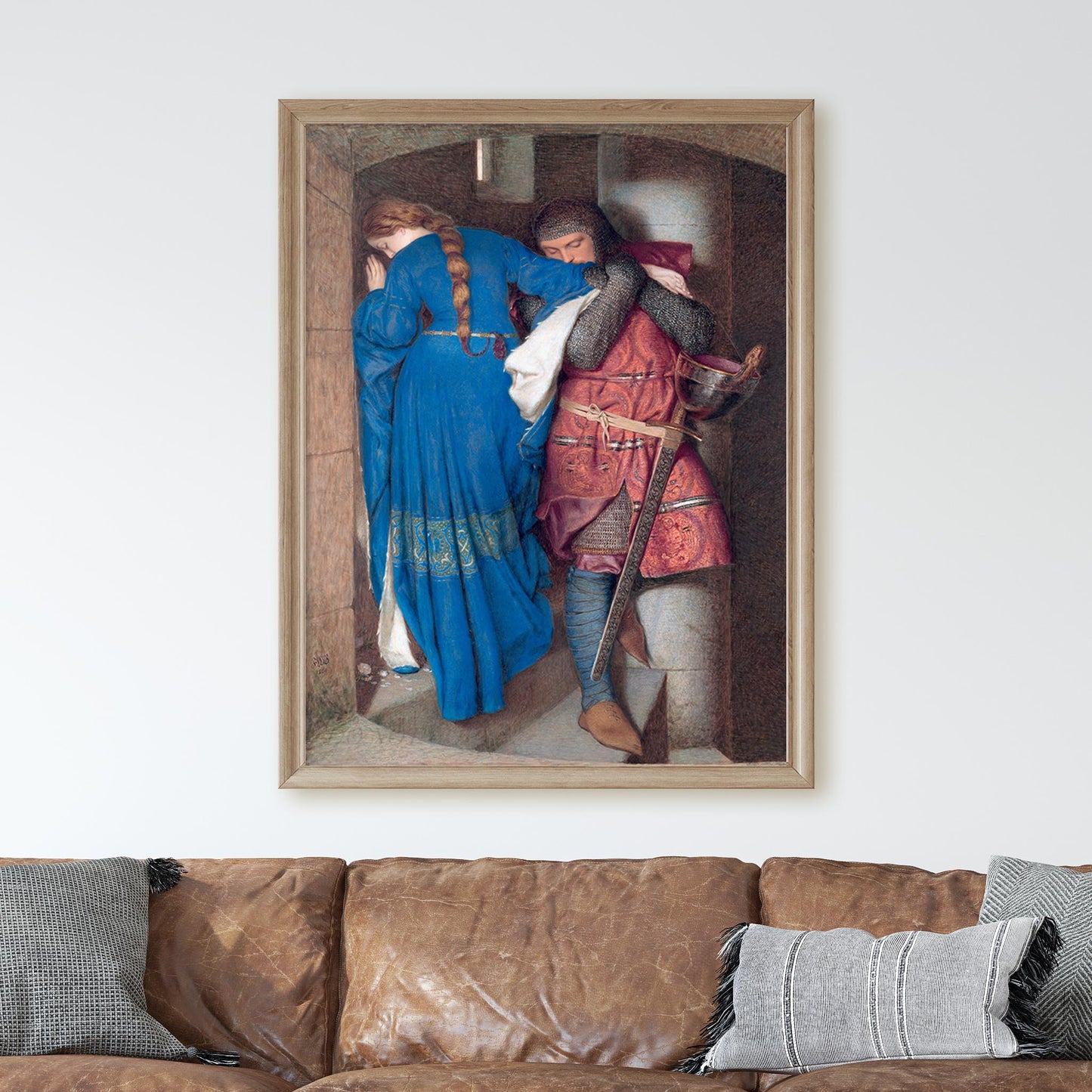 Hellelil and Hildebrand: The Meeting on the Turret Stairs by Frederic William Burton