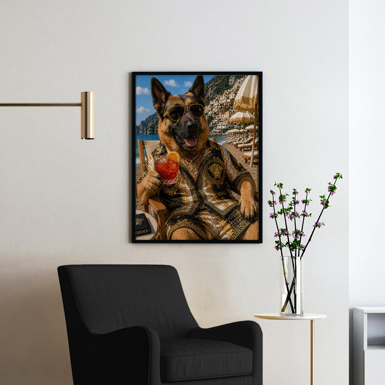 Versace German Shepherd - Life's A Beach