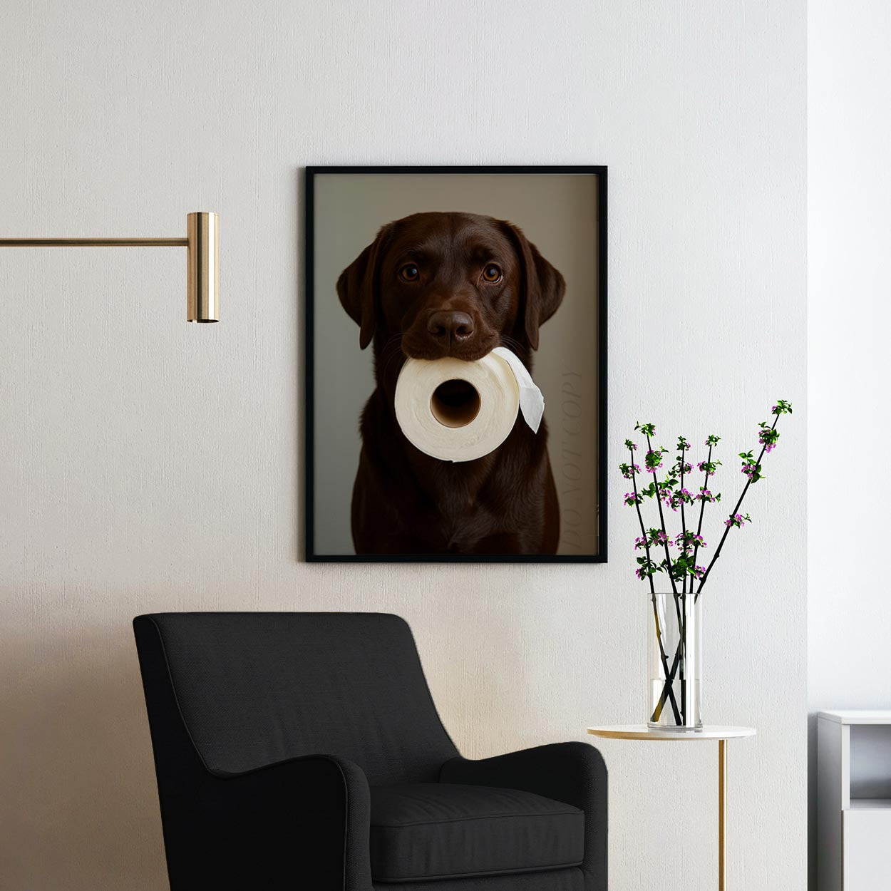 Chocolate Labrador Dog Toilet Paper