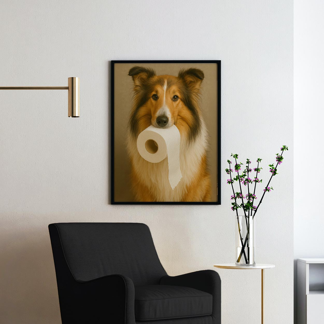 Collie Dog Toilet Paper