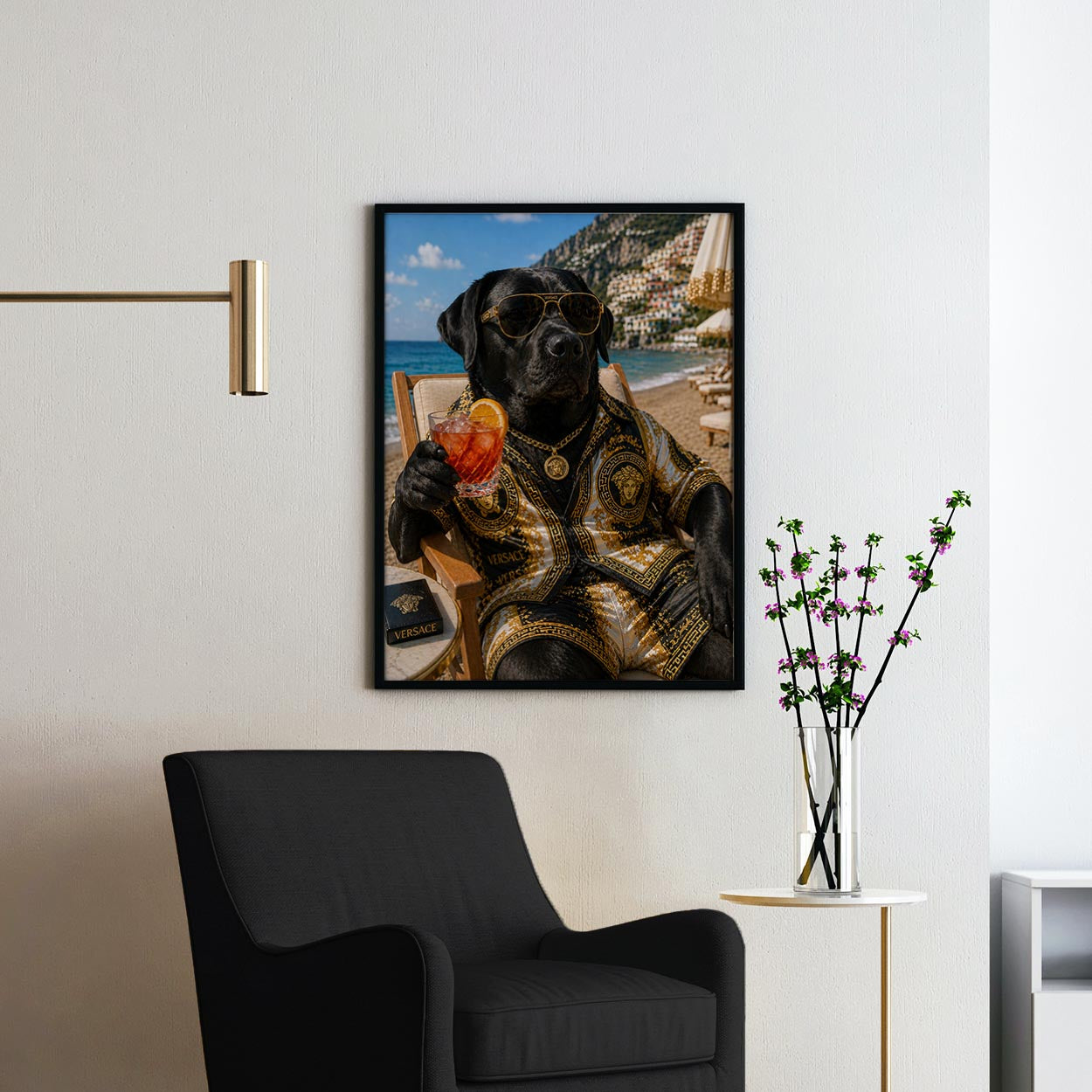 Versace Black Labrador Retriever - Life's A Beach