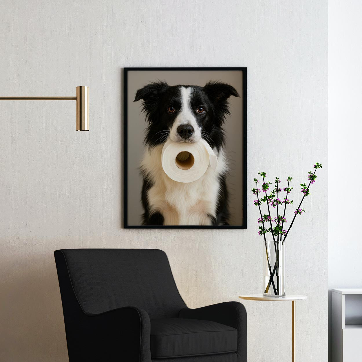 Border Collie Dog Toilet Paper