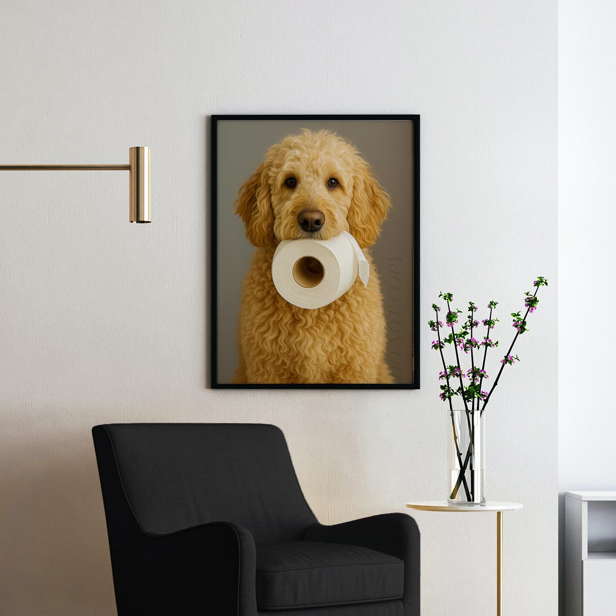 Golden Doodle Dog Toilet Paper