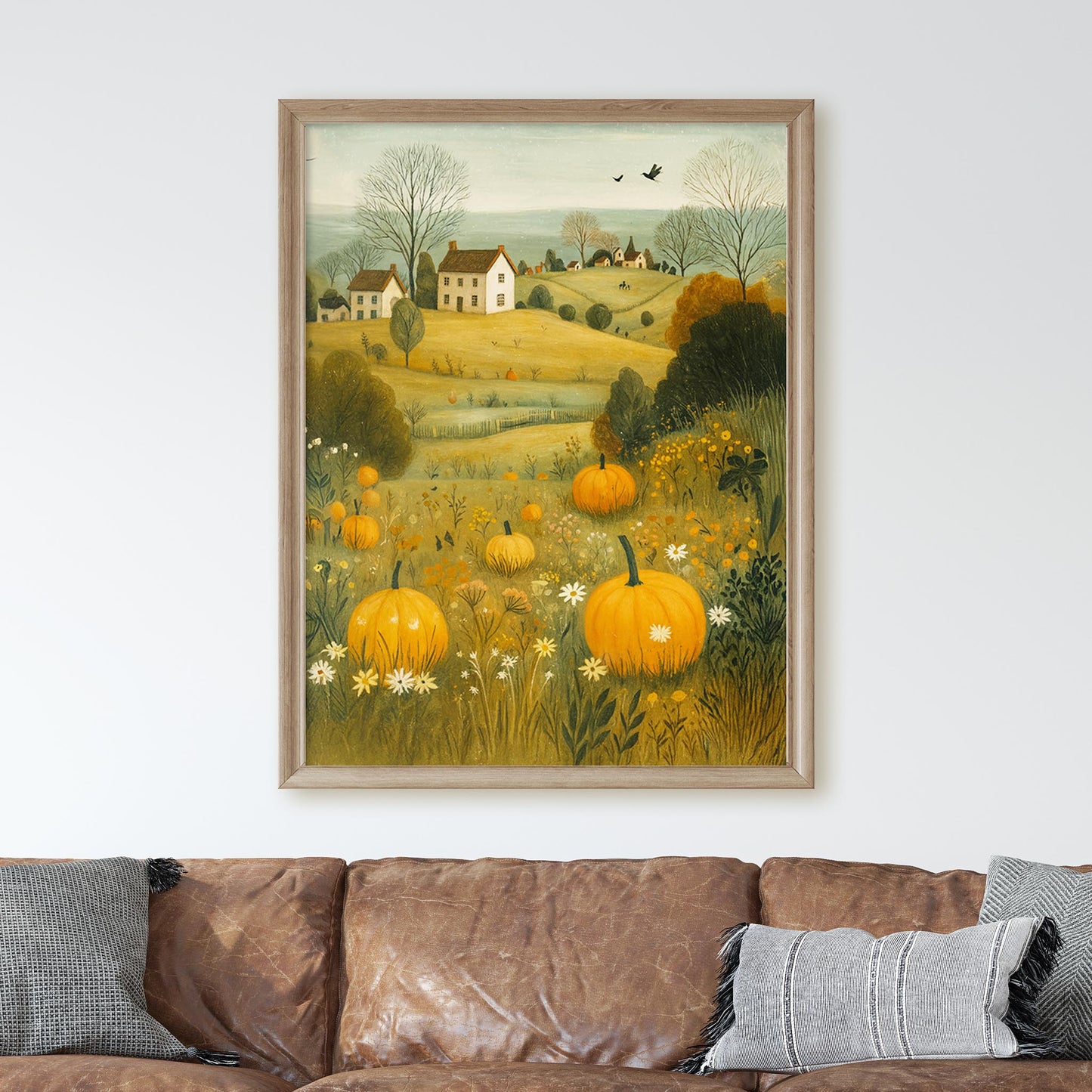 Pumpkin Field Autumn Landscape