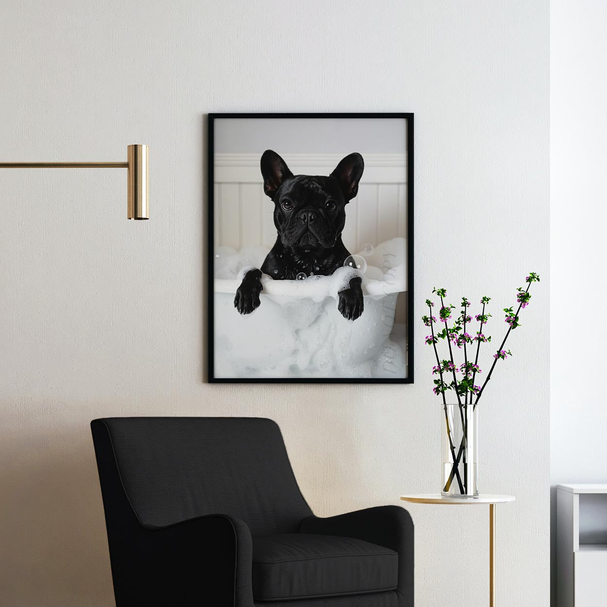 French Bulldog Bathtub Bubble Bath