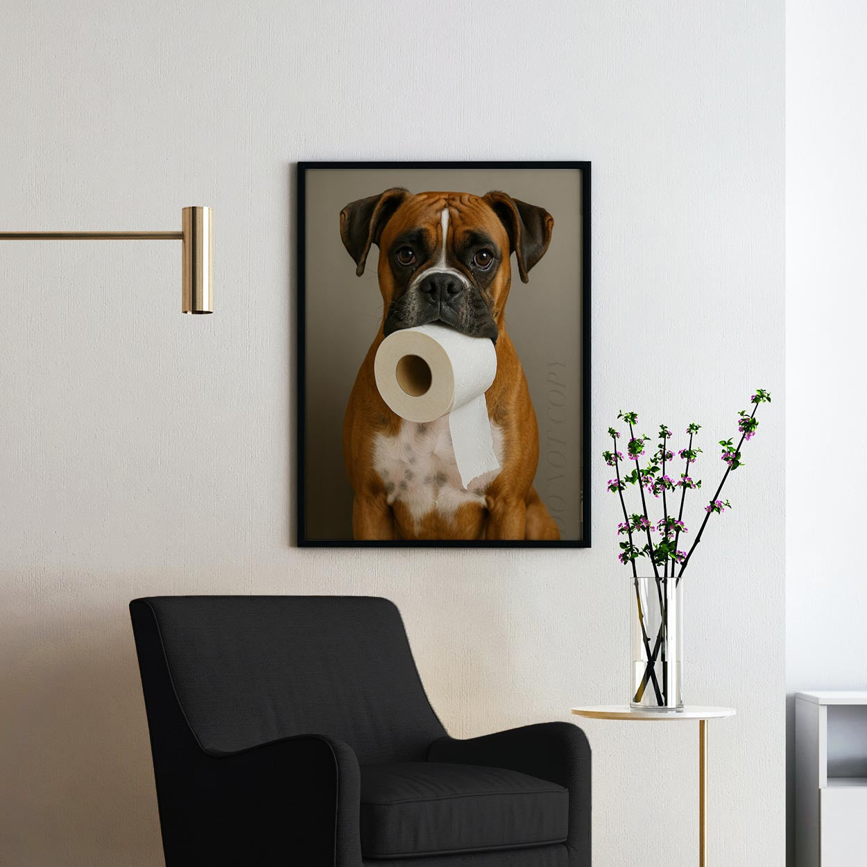 Boxer Dog Toilet Paper