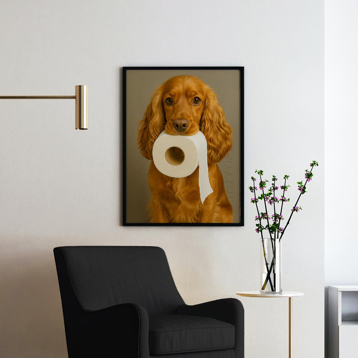 English Cocker Spaniel Dog Toilet Paper