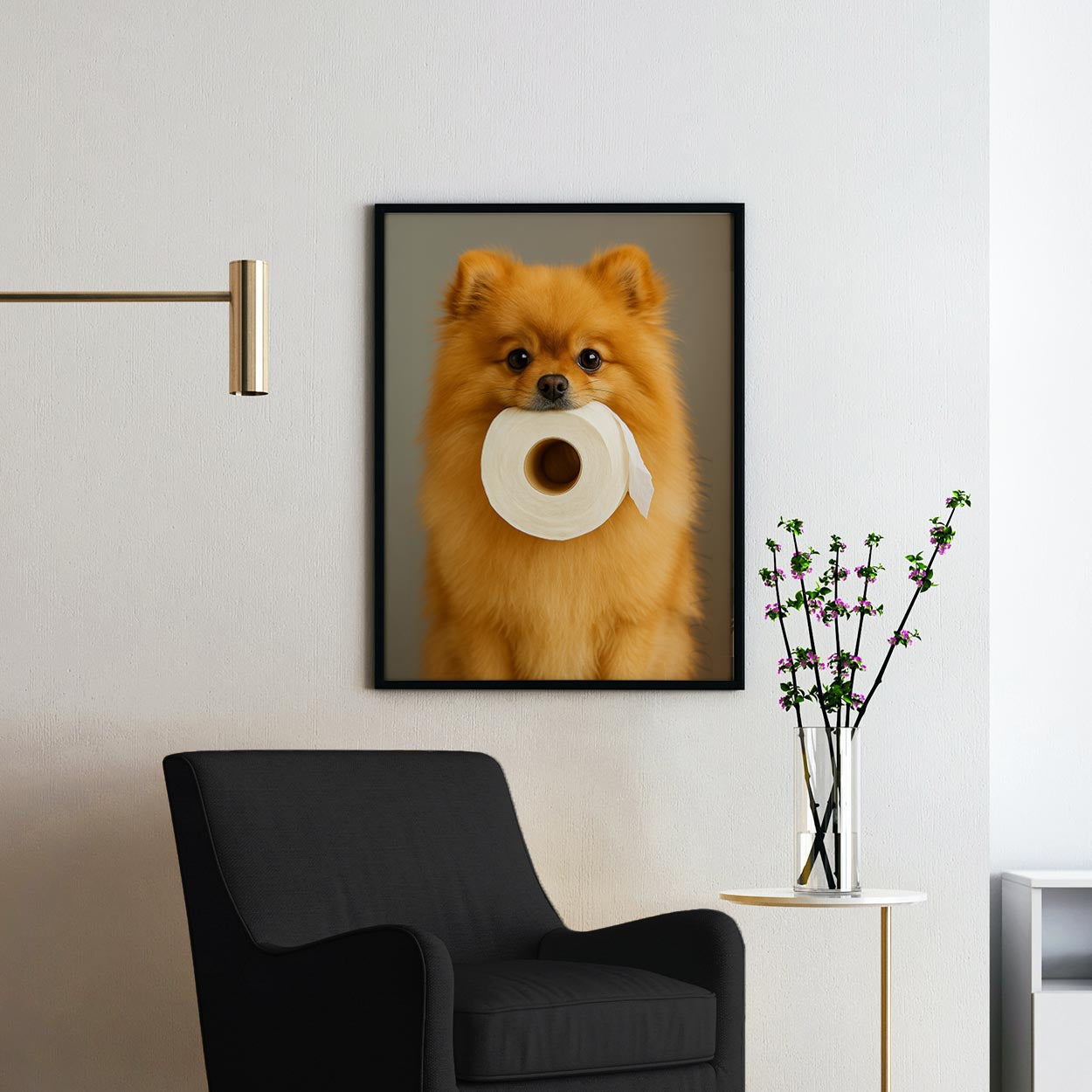 Pomeranian Dog Toilet Paper