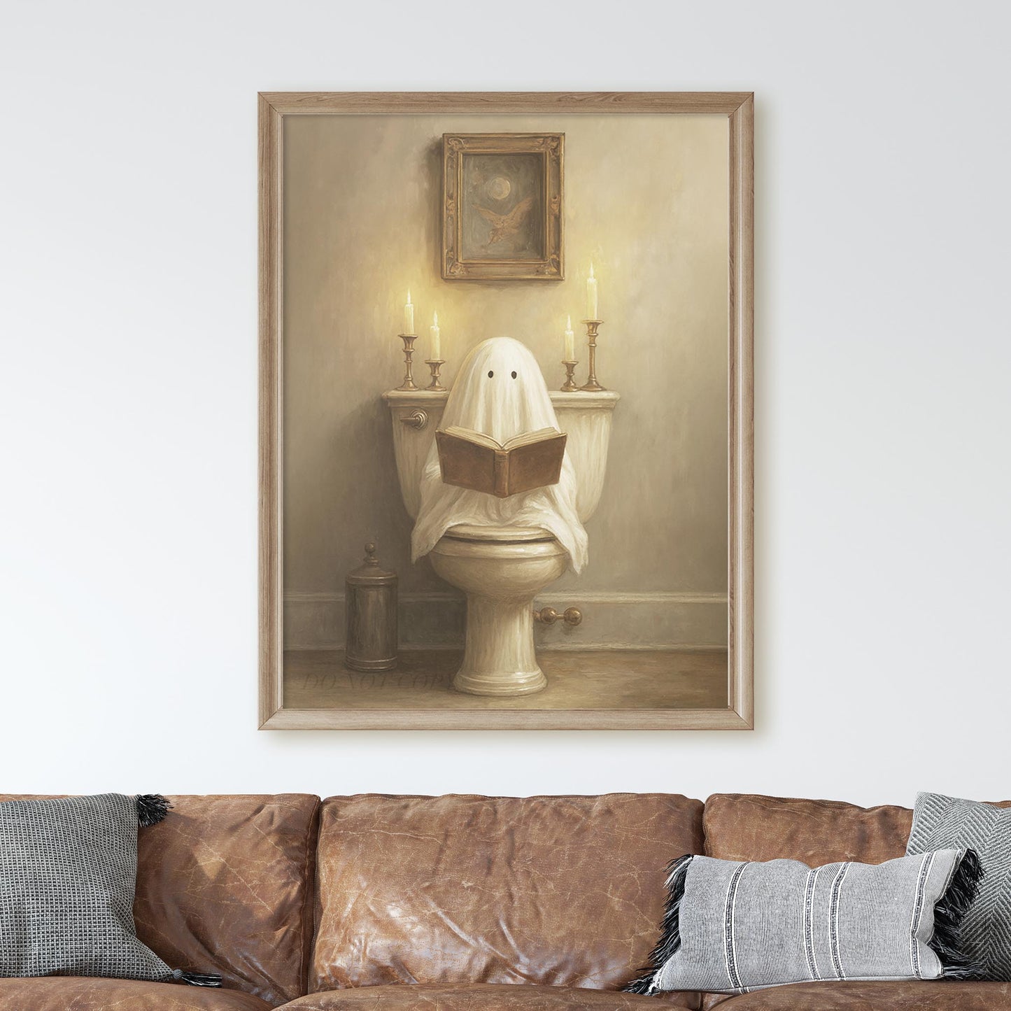 Ghost Reading A Book On The Toilet