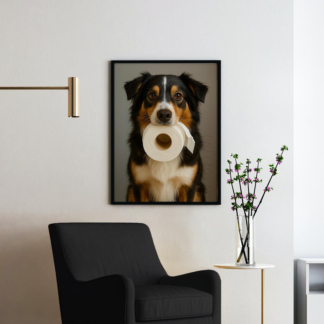 Miniature American Shepherd Dog Toilet Paper