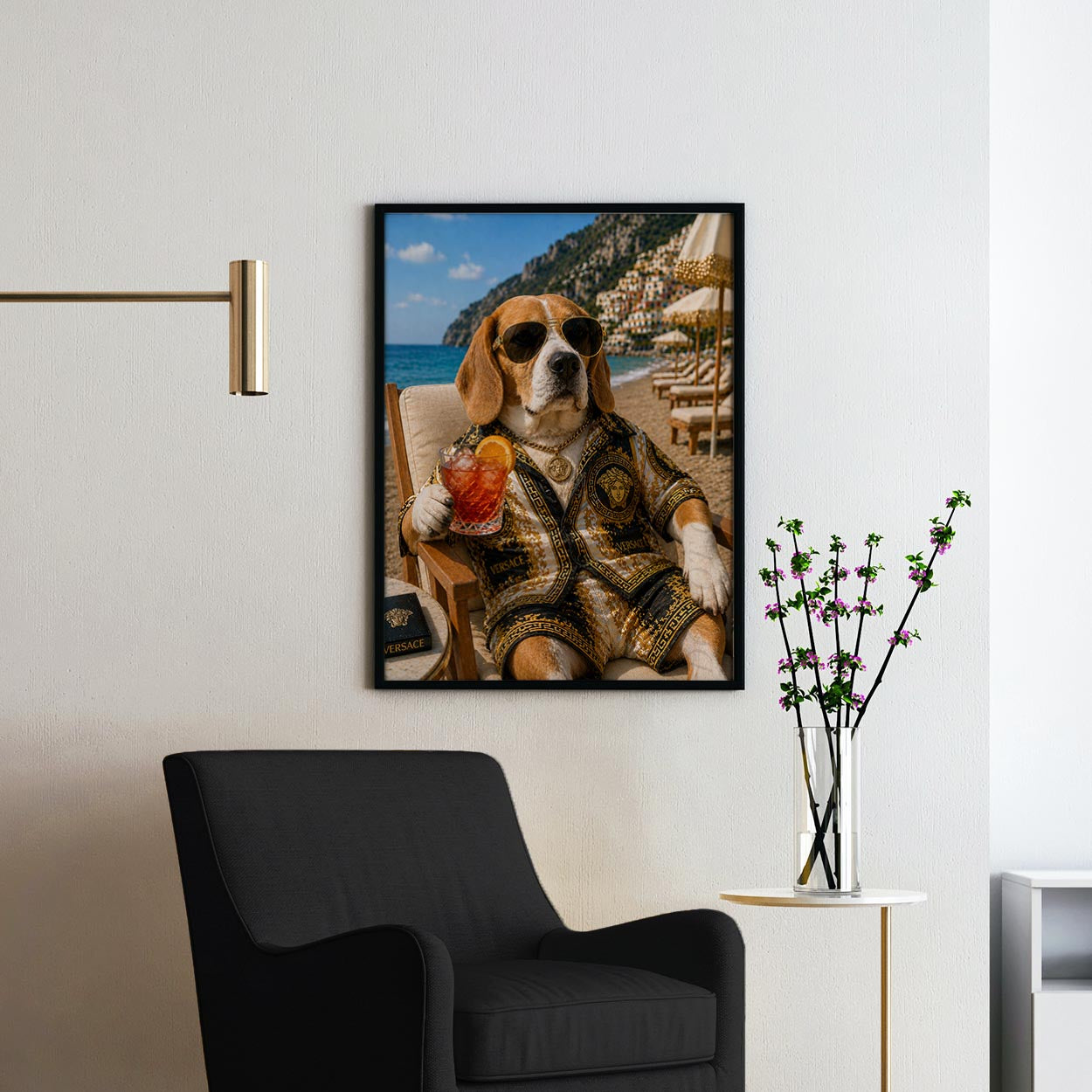 Versace Beagle - Life's A Beach