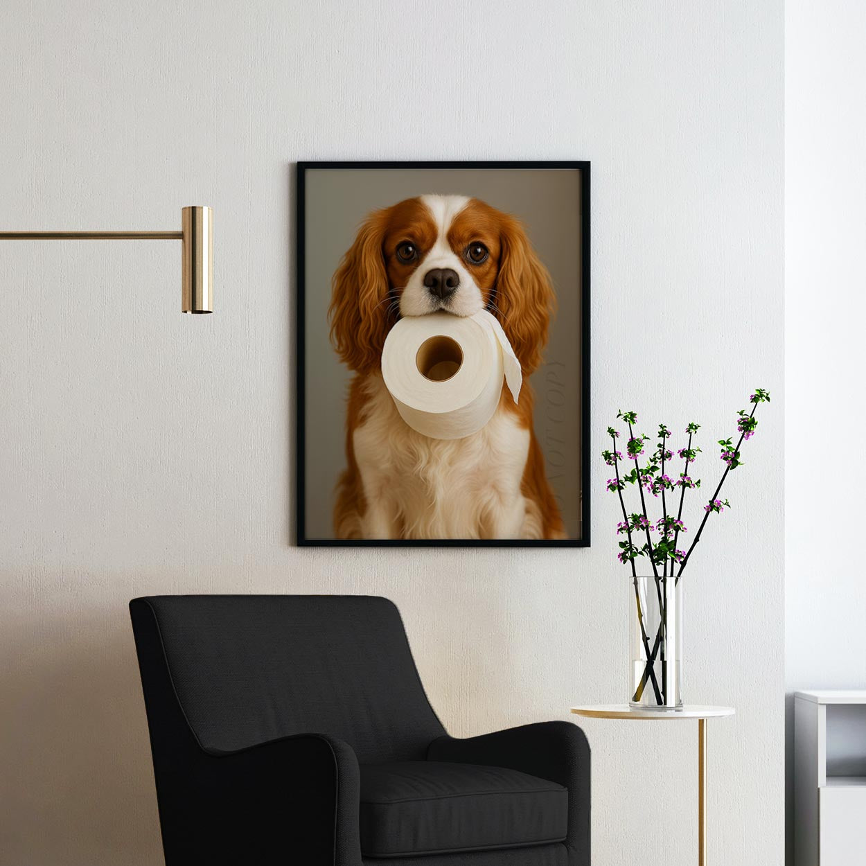 Cavalier King Charles Dog Toilet Paper