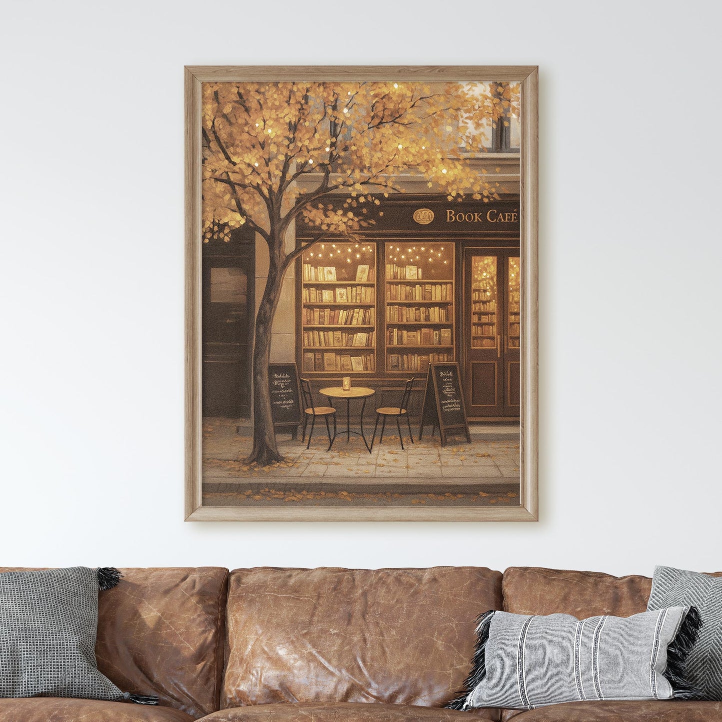 Book Shop Cafe In Autumn