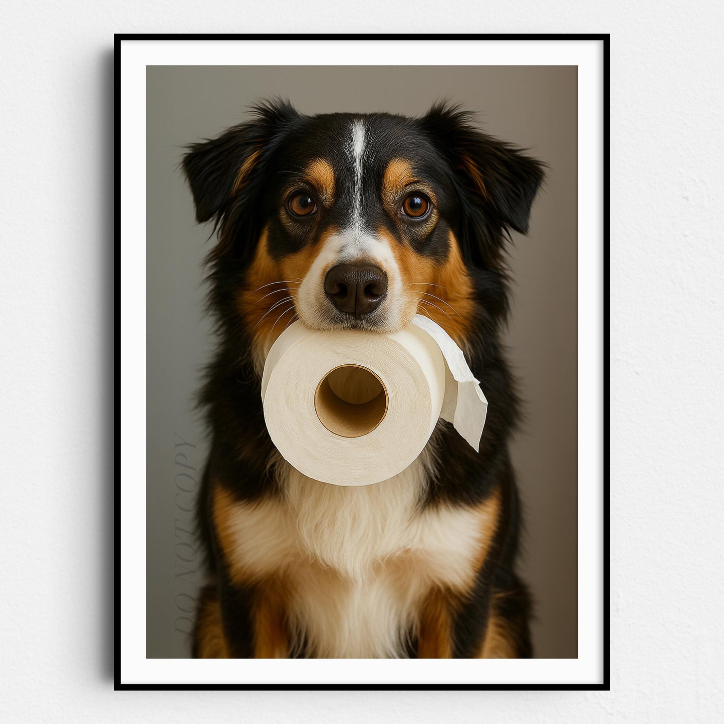Miniature American Shepherd Dog Toilet Paper