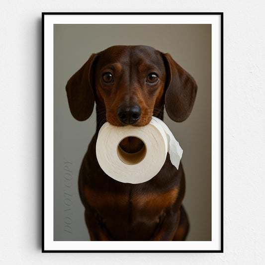 Dachshund Dog Toilet Paper