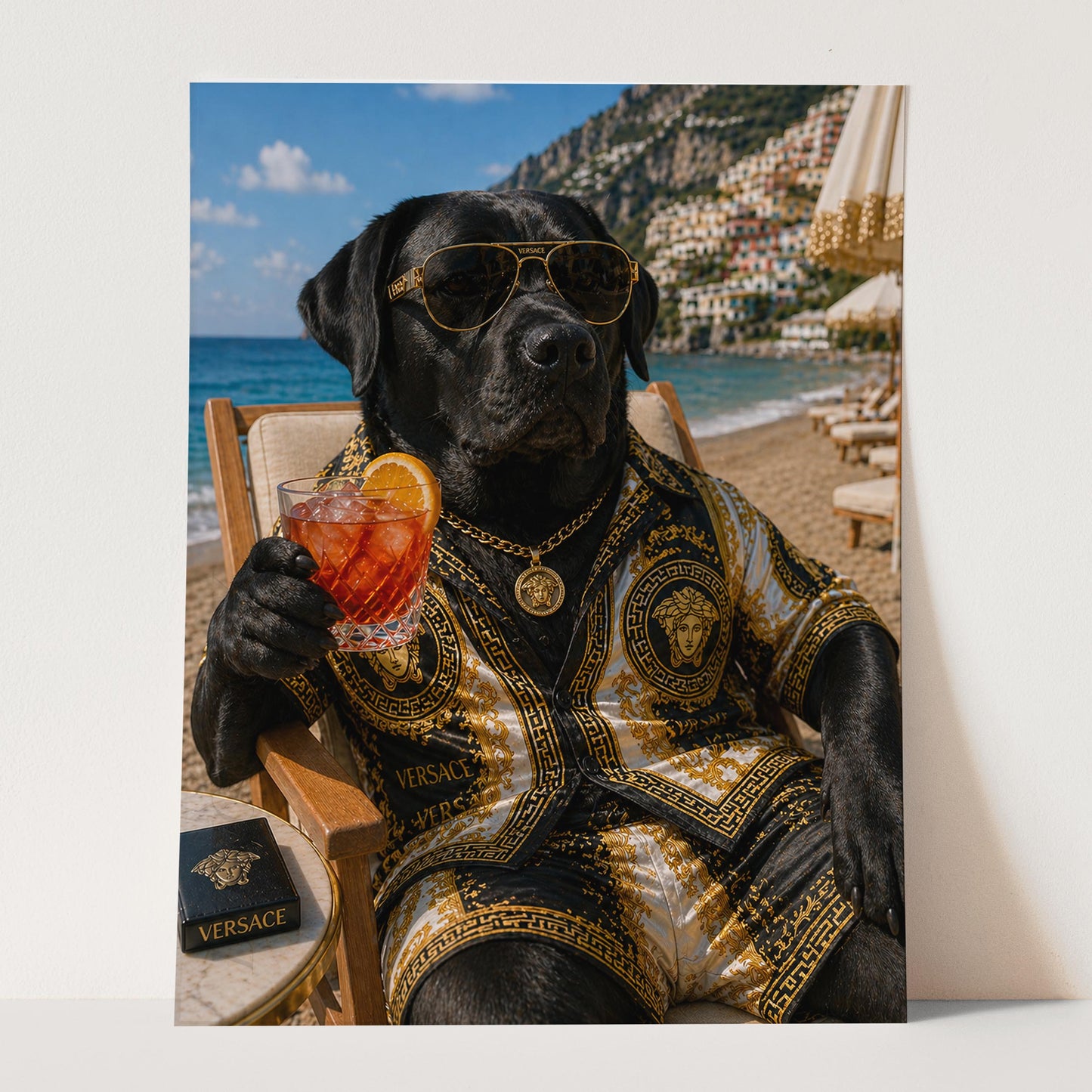 Versace Black Labrador Retriever - Life's A Beach