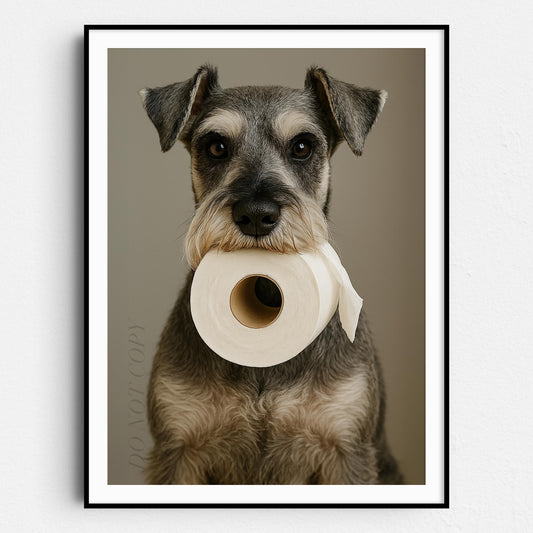 Schnauzer Dog Toilet Paper