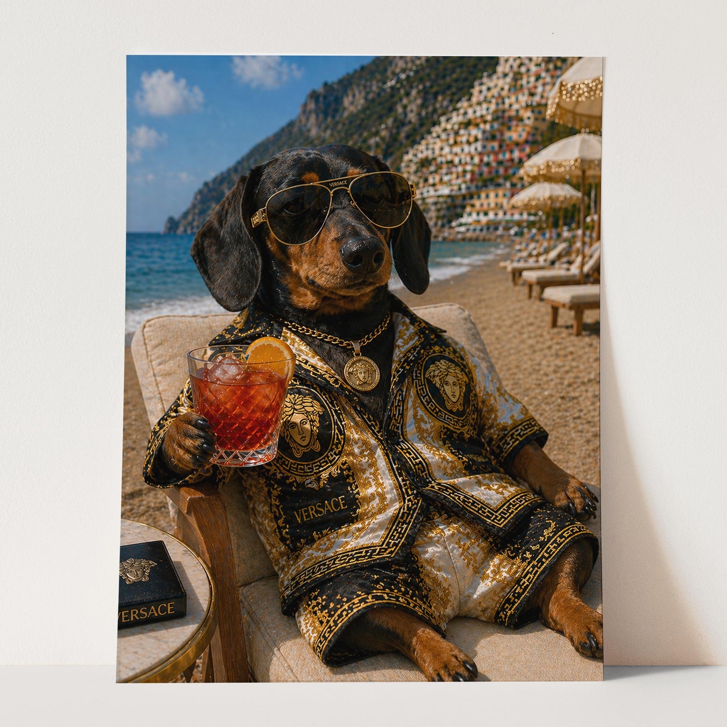 Versace Dachshund - Life's A Beach