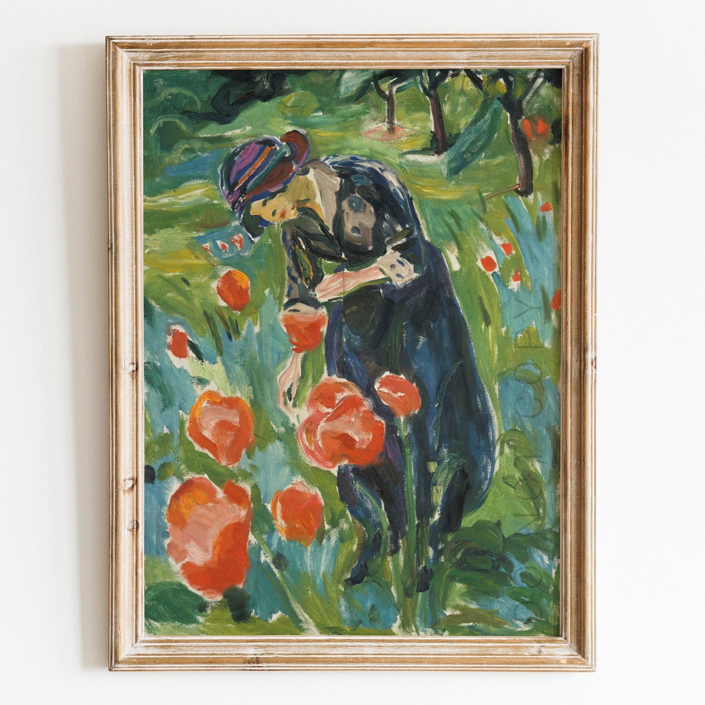Woman with Poppies by Edvard Munch
