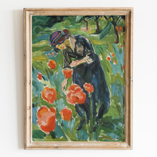 Woman with Poppies by Edvard Munch