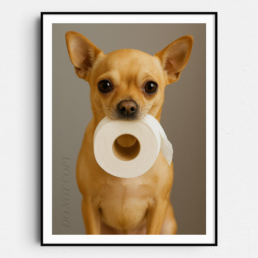 Chihuahua Dog Toilet Paper