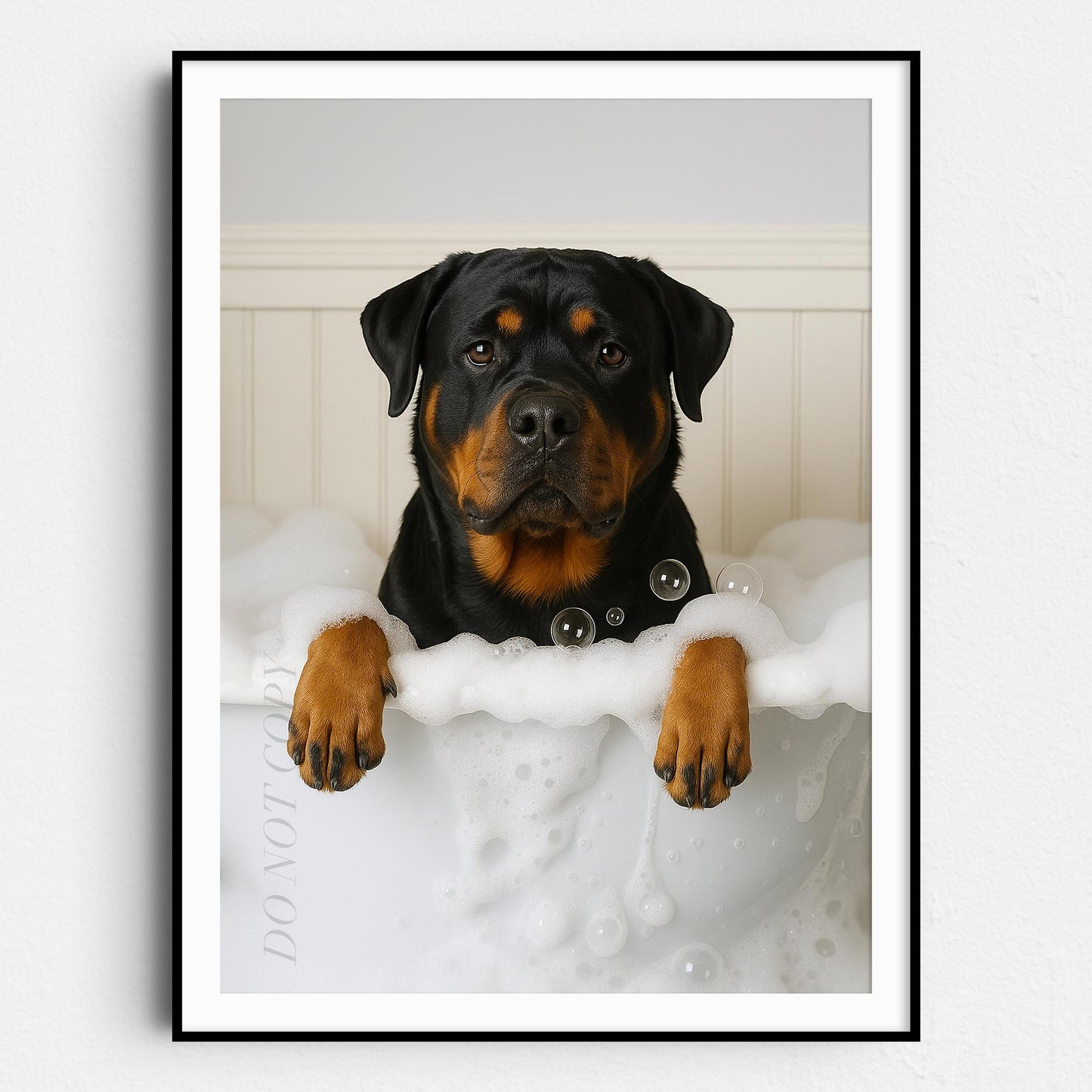Rottweiler Dog Bubble Bath