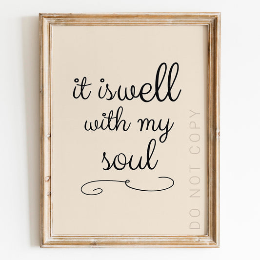 It Is Well With My Soul Wall Sign