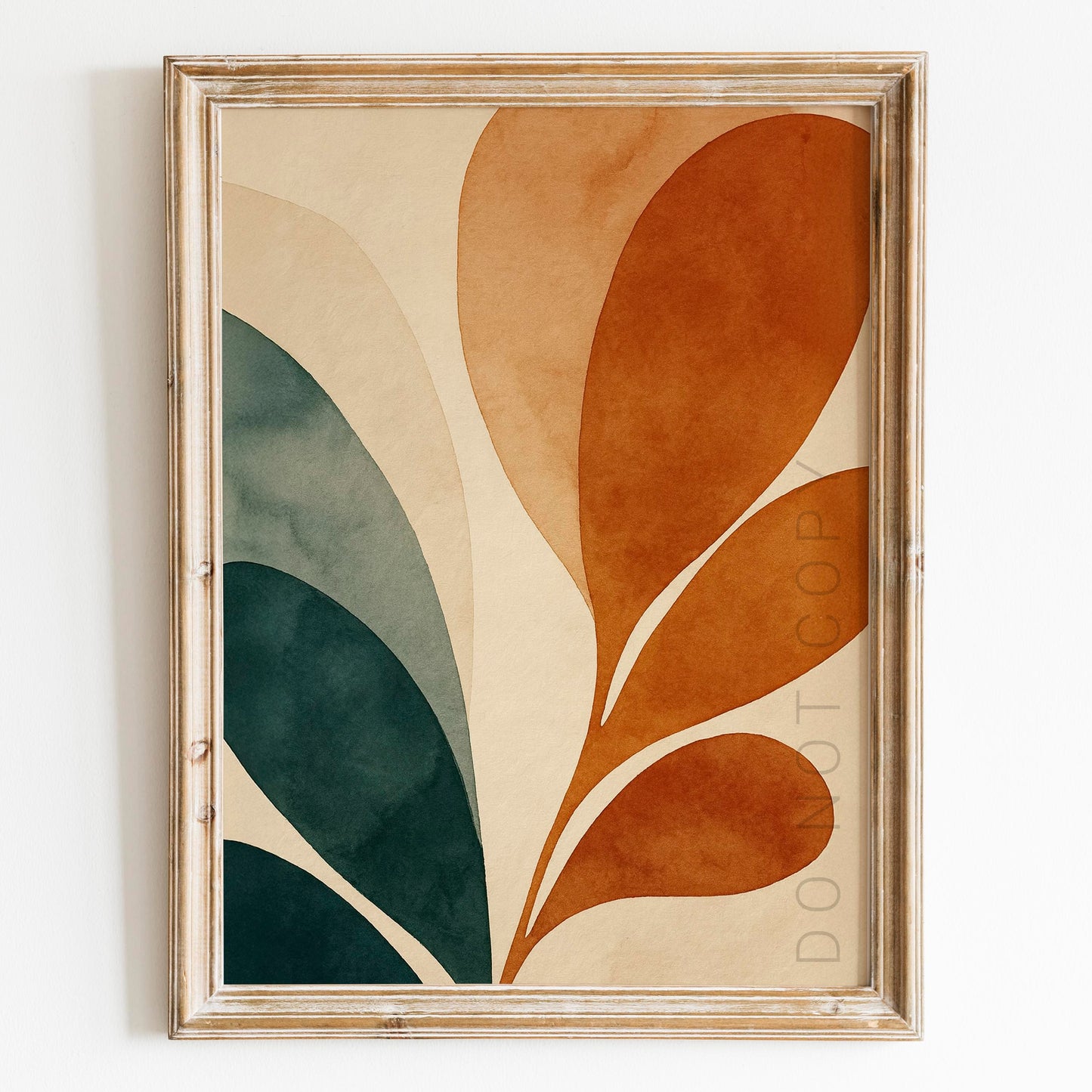 Orange And Green Botanicals Mid Century