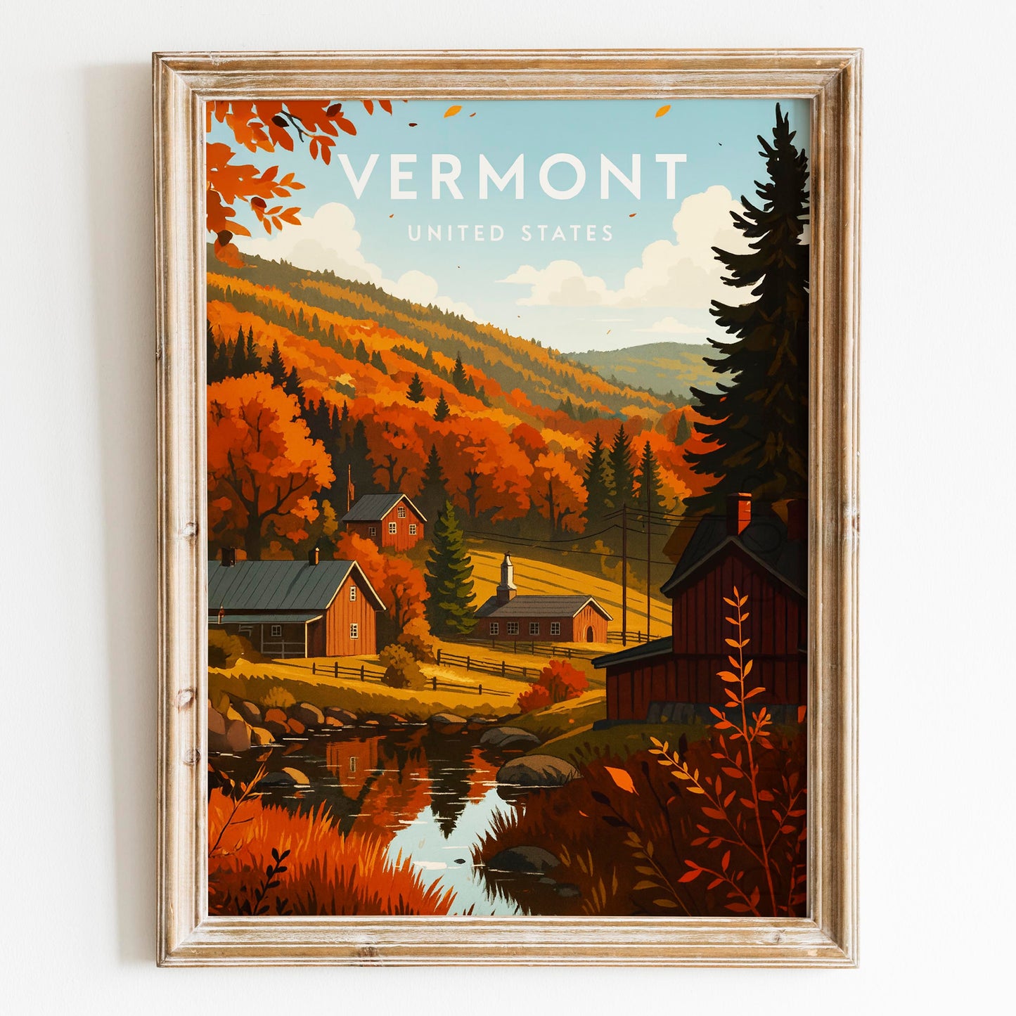 Vermont Vintage Travel Poster