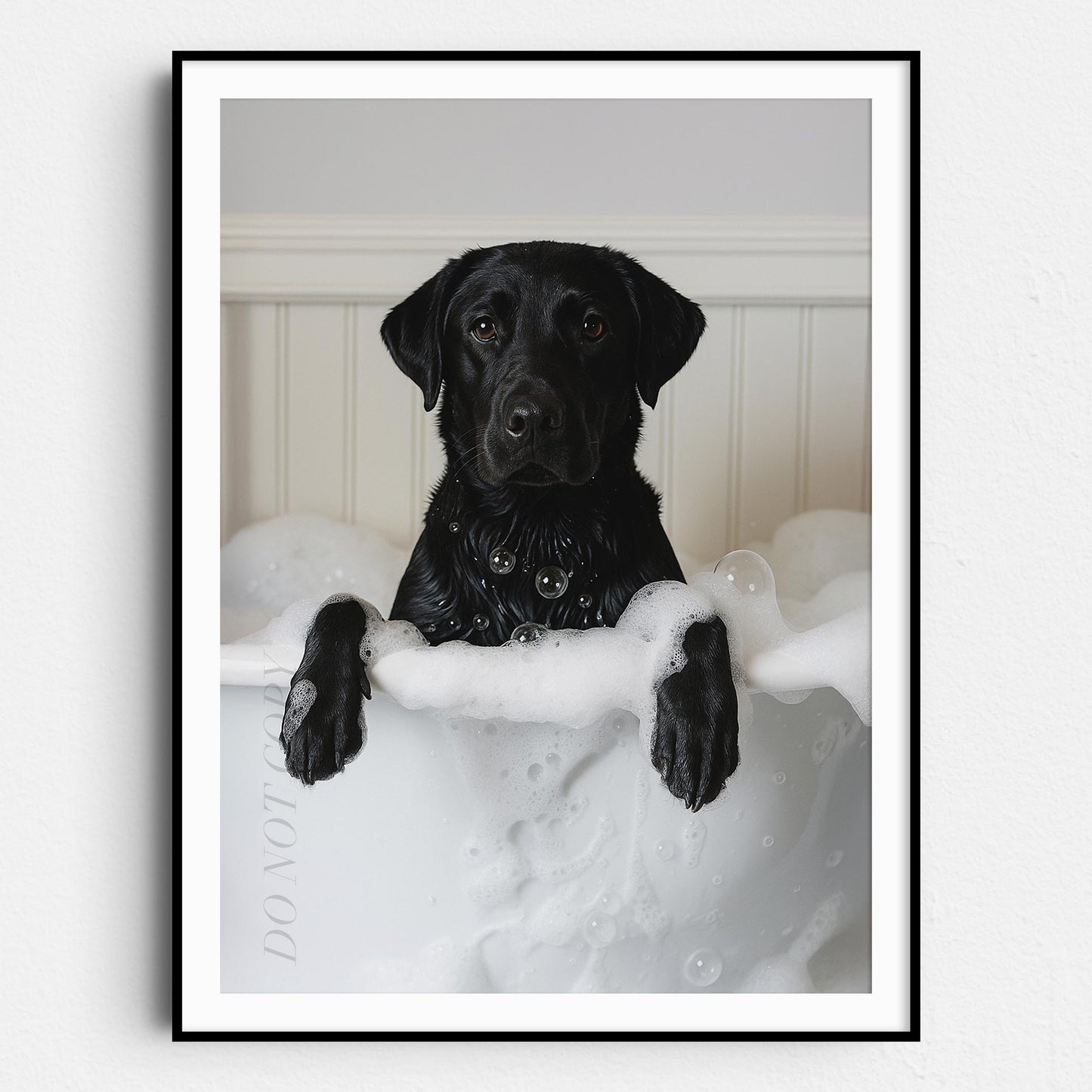 Black Labrador Dog Bubble Bath