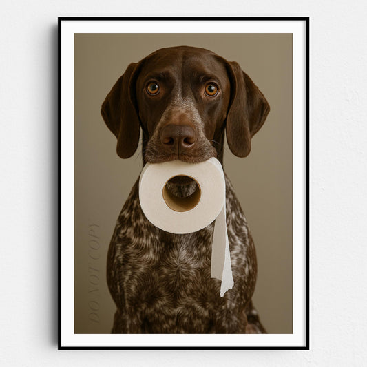 German Shorthaired Pointer Dog Toilet Paper
