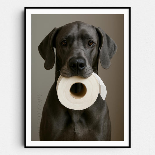 Great Dane Dog Toilet Paper