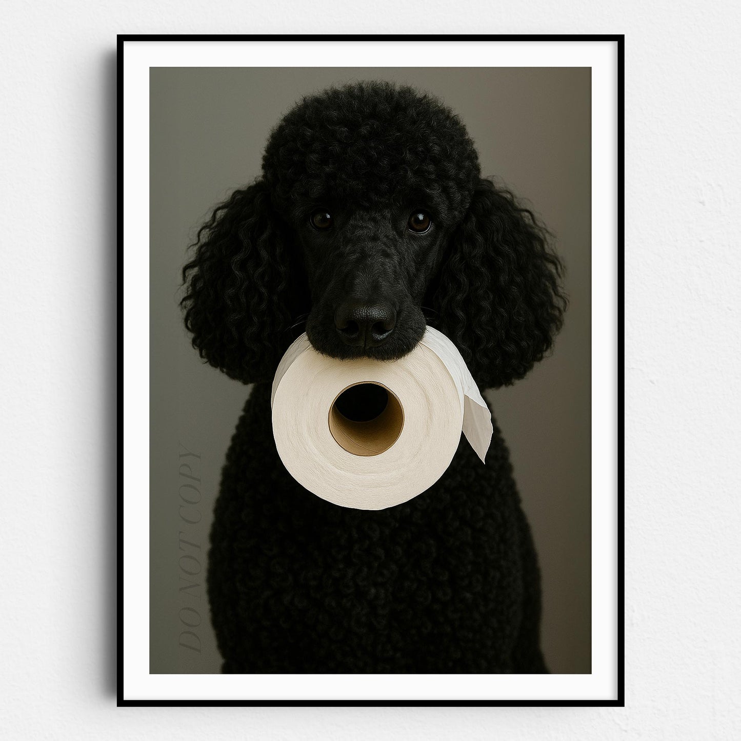 Black Poodle Dog Toilet Paper