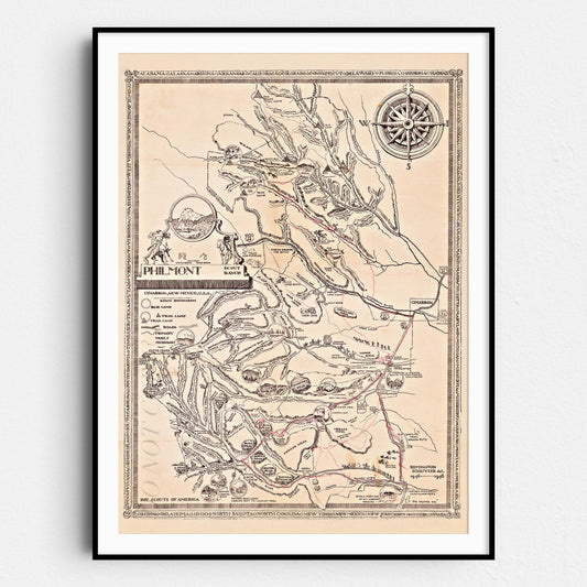 Philmont Boy Scout Ranch Map 1948
