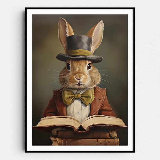 Bunny Rabbit Reading Books