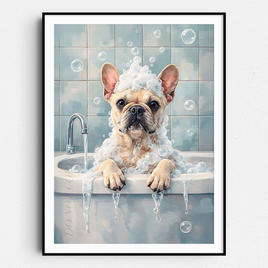 French Bulldog Bathtub Bubble Bath
