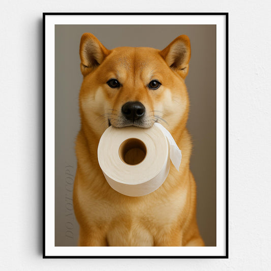 Shiba Inu Dog Toilet Paper