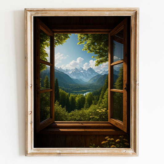 Open Window To The Mountains