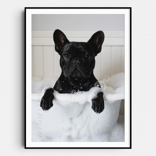 French Bulldog Bathtub Bubble Bath