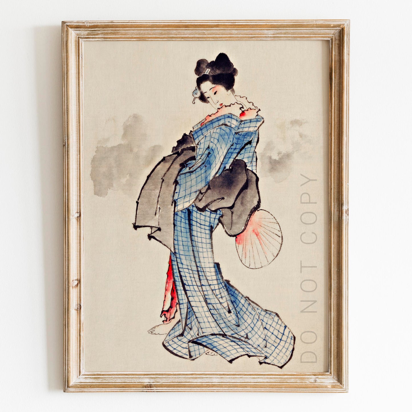 Woman, Full-Length Portrait by Hokusai