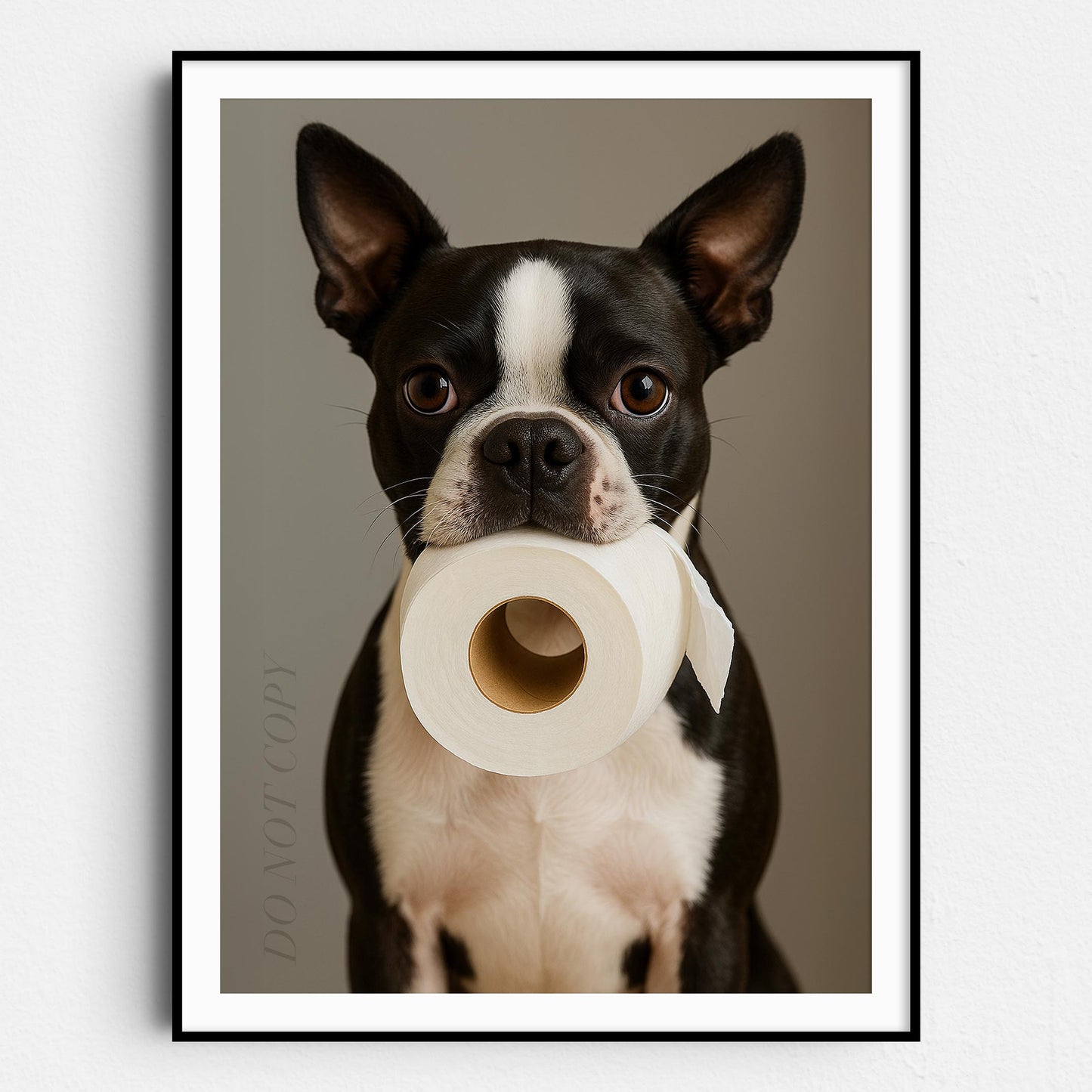 Boston Terrier Dog Toilet Paper