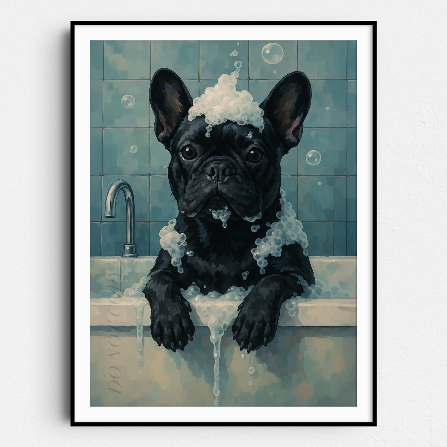 French Bulldog Bathtub Bubble Bath II