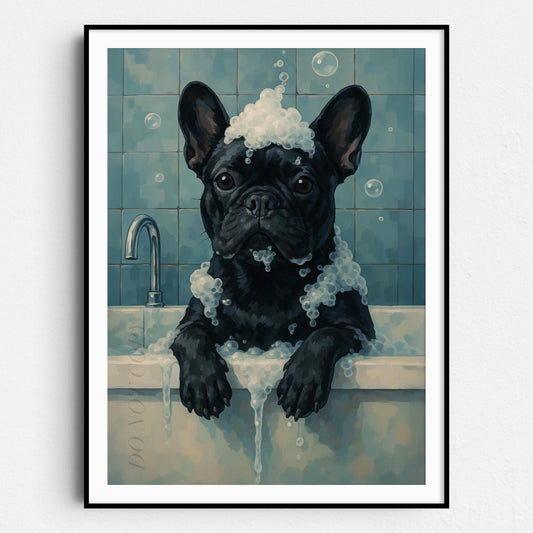 French Bulldog Bathtub Bubble Bath II