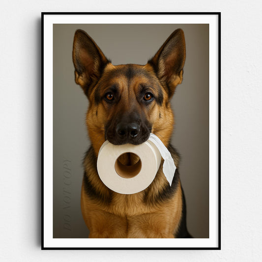 German Shepherd Dog Toilet Paper